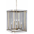 Kosas Home Lena 8-Light Iron Metal and Acrylic Geometric Chandelier in Gold