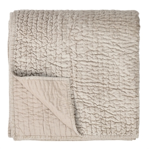 Kosas Home Dimitry 96x108&quot Rayon Velvet and Cotton Sateen King Quilt in Beige