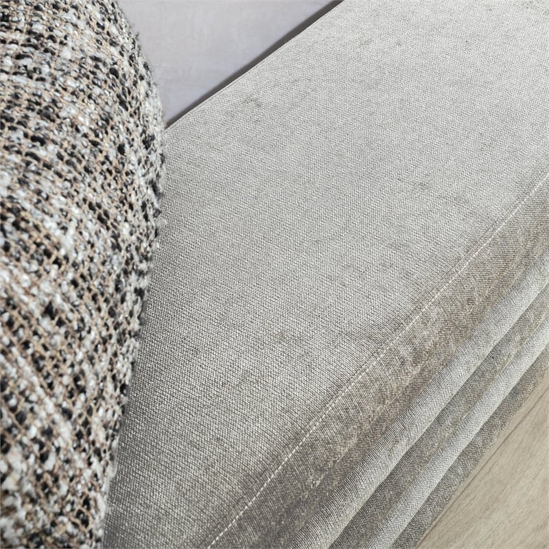 Kosas Home Anders Contemporary Polyester Storage Bench in Gray Finish