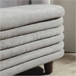 Kosas Home Anders Contemporary Polyester Storage Bench in Gray Finish