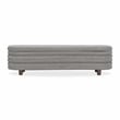 Kosas Home Anders Contemporary Polyester Storage Bench in Gray Finish