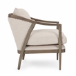 Kosas Home Amira Transitional Fabric and Oak Wood Accent Chair in Ivory
