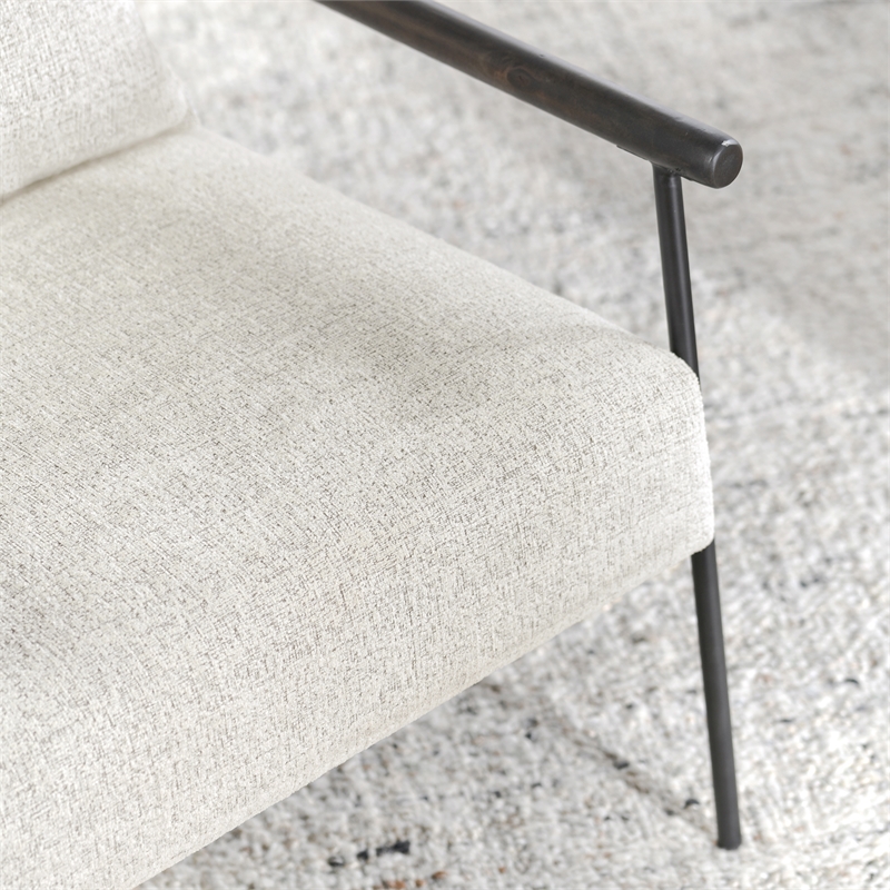 Kosas Home Eliicott Transitional Fabric Accent Chair in Beige/Black