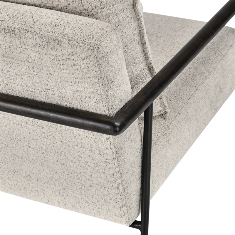 Kosas Home Eliicott Transitional Fabric Accent Chair in Beige/Black