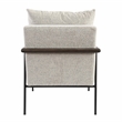 Kosas Home Eliicott Transitional Fabric Accent Chair in Beige/Black