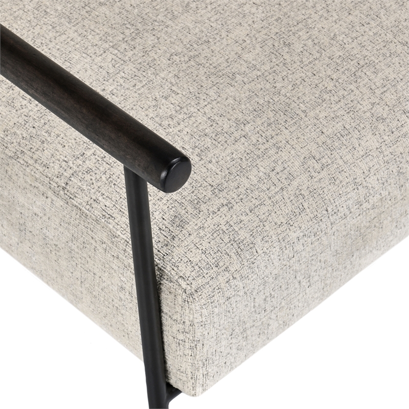 Kosas Home Eliicott Transitional Fabric Accent Chair in Beige/Black