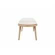 Kosas Home Echo Mid-Century Fabric & Wood Bench in Beige/Natural Brown
