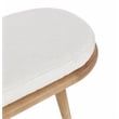 Kosas Home Echo Mid-Century Fabric & Wood Bench in Beige/Natural Brown