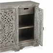 Kosas Home Aurora 4-Door Transitional Mango Wood Sideboard in Gray
