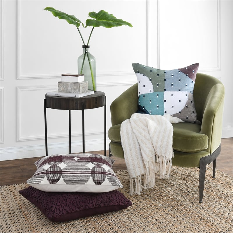 Kosas Home Ann Transitional Fabric Accent Chair in Olive Green
