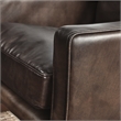 Kosas Home Chad Cushion Back Modern Leather Club Chair in Brown/Brass