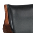 Kosas Home Kareem Transitional Leather Club Chair in Black/Dark Brown