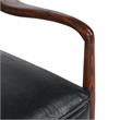 Kosas Home Kareem Transitional Leather Club Chair in Black/Dark Brown