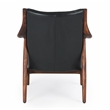 Kosas Home Kareem Transitional Leather Club Chair in Black/Dark Brown