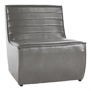 kosas home remington modern polyurethane lounge chair in dark gray