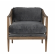 Kosas Home Regata Transitional Fabric Accent Chair in Storm Gray/Brown