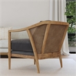 Kosas Home Regata Transitional Fabric Accent Chair in Storm Gray/Brown