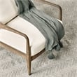 Kosas Home Lennon Linen Fabric & Rubberwood Accent Chair in Natural/Beige