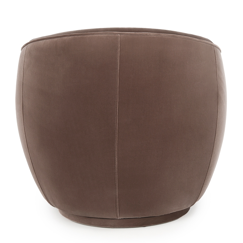 Kosas Home Harper Polyester Fabric Swivel Accent Chair in Rose Gold
