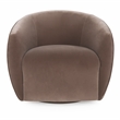 Kosas Home Harper Polyester Fabric Swivel Accent Chair in Rose Gold