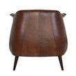 Kosas Home Martel Transitional Leather & Wood Club Chair in Brown