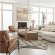 Kosas Home Bristol Transitional Reclaimed Oak Wood Coffee Table in Natural Brown
