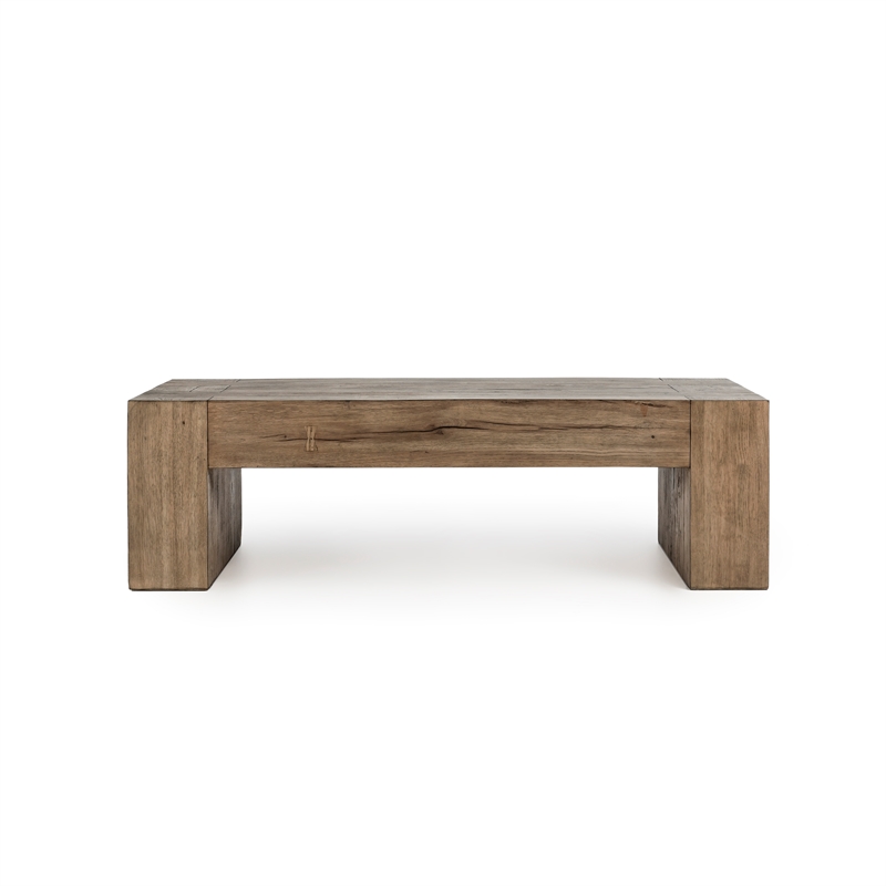 Kosas Home Bristol Transitional Reclaimed Oak Wood Coffee Table in Natural Brown