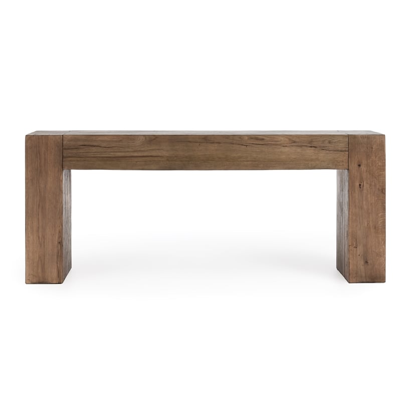 Kosas Home Bristol Reclaimed Oak Wood Console Table in Natural Brown
