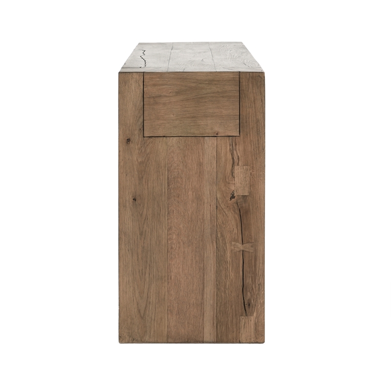 Kosas Home Bristol Reclaimed Oak Wood Console Table in Natural Brown