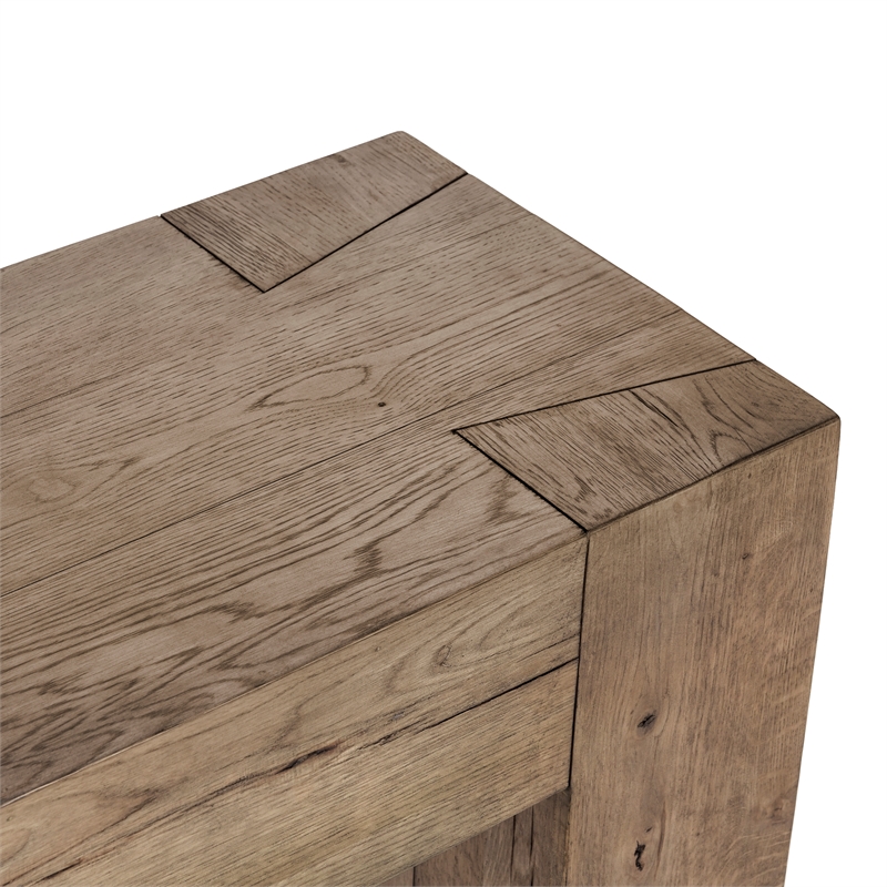 Kosas Home Bristol Reclaimed Oak Wood Console Table in Natural Brown