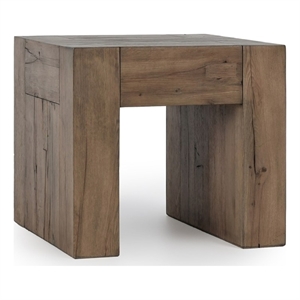 Kosas Home Bristol Reclaimed Oak Wood End Table in Natural Brown