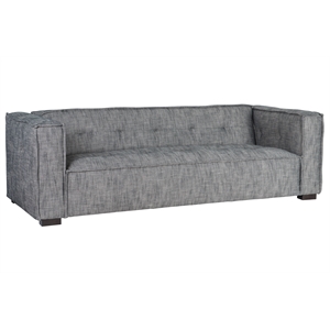 Kosas Home Element 98&quot Transitional Polyester Fabric Sofa in Heather Gray