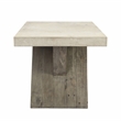 Kosas Home Durant Transitional Wood End Table in Antique White/Corsican Gray