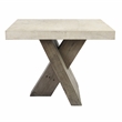 Kosas Home Durant Transitional Wood End Table in Antique White/Corsican Gray