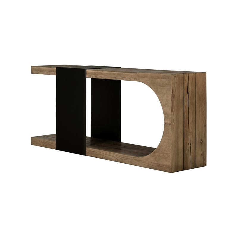 Kosas Home Danica Transitional Wood Console Table in Natural Brown