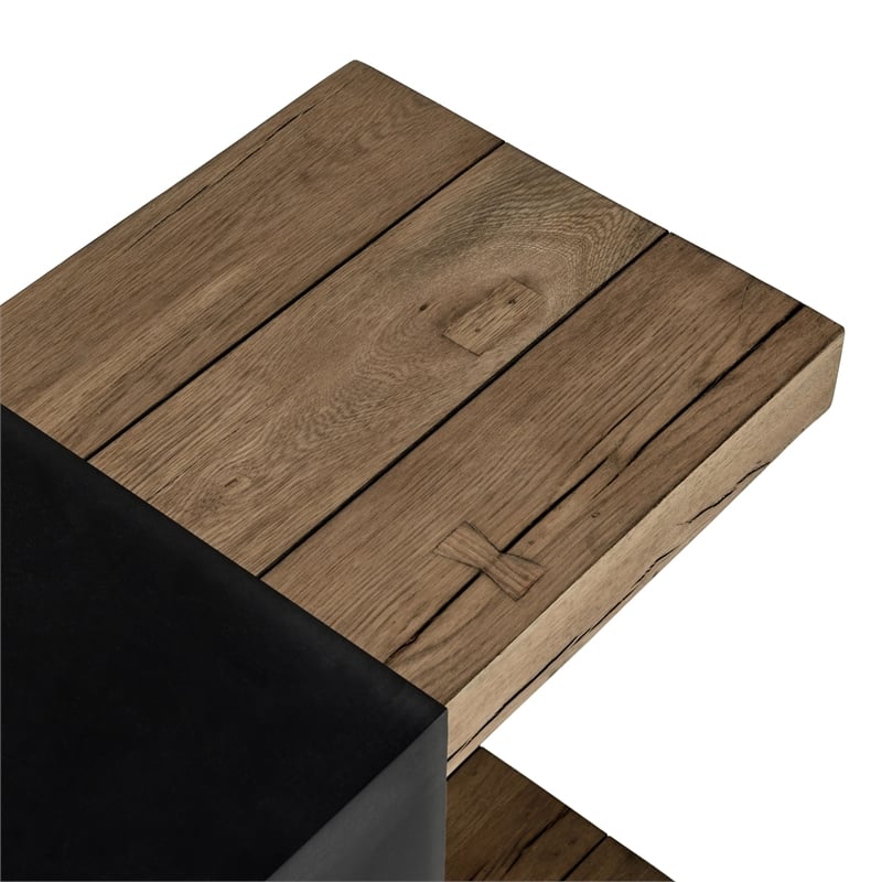 Kosas Home Danica Transitional Wood Console Table in Natural Brown