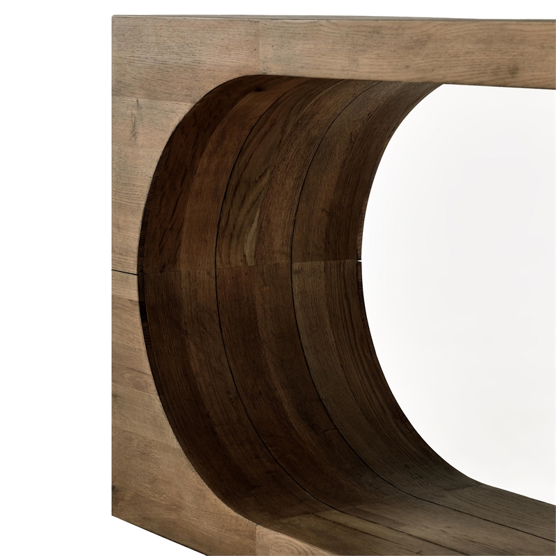 Kosas Home Danica Transitional Wood Console Table in Natural Brown