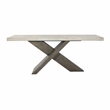 Kosas Home Durant Transitional Wood Console Table in Antique White/Corsican Gray