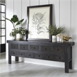 Kosas Home Lahey 11-Drawer Reclaimed Pine Wood Console Table in Black