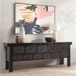 Kosas Home Lahey 11-Drawer Reclaimed Pine Wood Console Table in Black