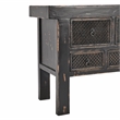 Kosas Home Lahey 11-Drawer Reclaimed Pine Wood Console Table in Black