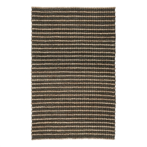 Kosas Home Alysa 108 x 144&quot Striped Jute Fabric Area Rug in Mineral Blue/Natural