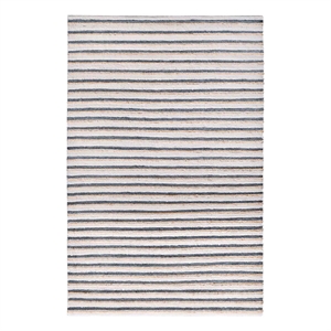 Kosas Home Del Mar 24 x 36&quot Striped Jute & Cotton Area Rug in Ivory/Aqua Blue