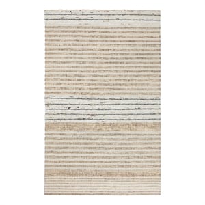 Kosas Home Pego 96 x 120&quot Striped Jute & Wool Area Rug in Natural