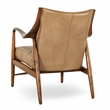 Kosas Home Kenneth Transitional Leather & Wood Accent Chair in Natural/Tan