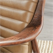 Kosas Home Kenneth Transitional Leather & Wood Accent Chair in Natural/Tan