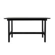 Kosas Home Dawn Transitional Teak Wood Outdoor Counter Table in Matte Black