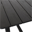 Kosas Home Dawn Transitional Teak Wood Outdoor Counter Table in Matte Black