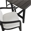Kosas Home Dawn Transitional Teak Wood Outdoor Counter Table in Matte Black