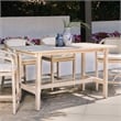 Kosas Home Dawn Transitional Teak Wood Outdoor Counter Table in Matte Gray